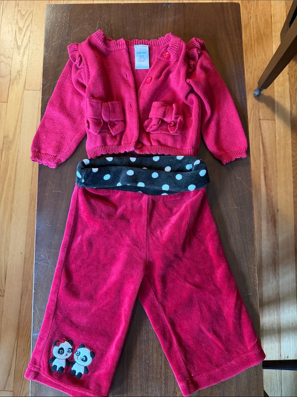 Old Gymboree brand Girls Pink Two-Piece Costume Set with Panda Detail